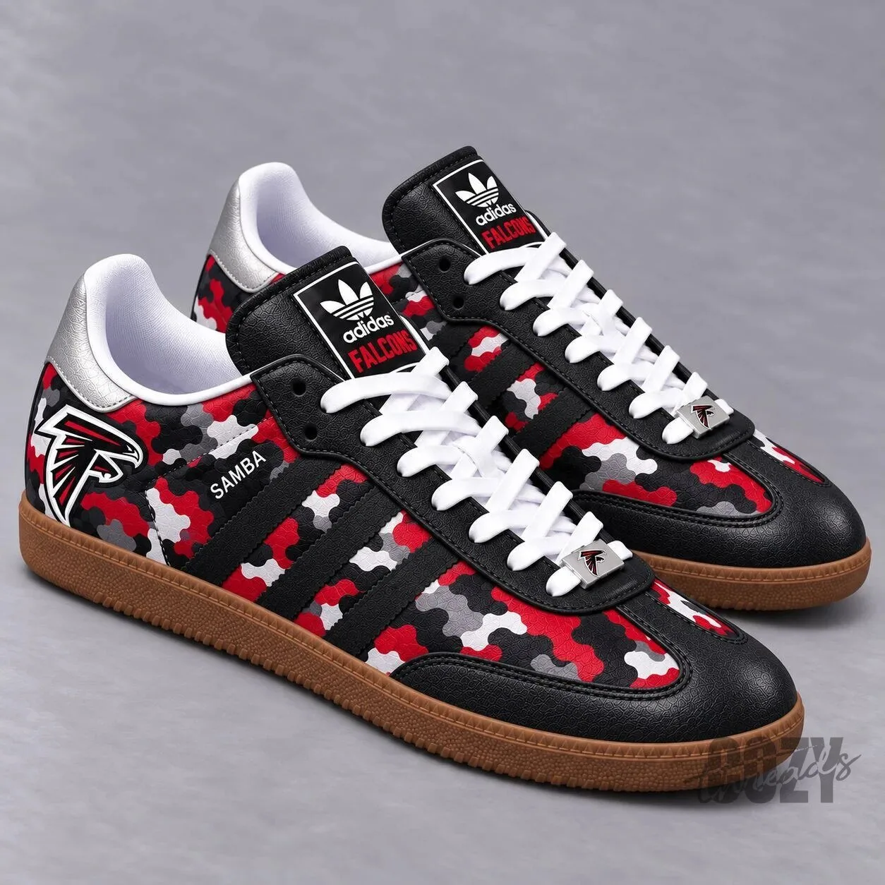 Atlanta Falcons NFL Camouflage Game Day Samba Shoes for Men and Women