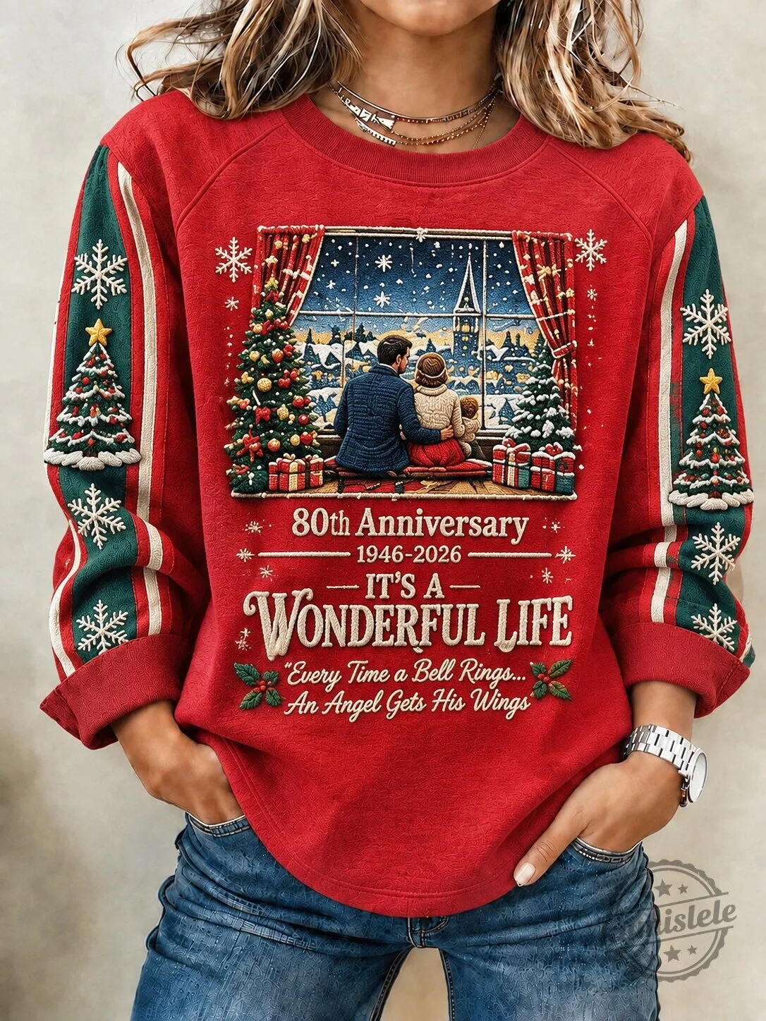 It's a Wonderful Life 80th Anniversary Christmas Couple Sweatshirt