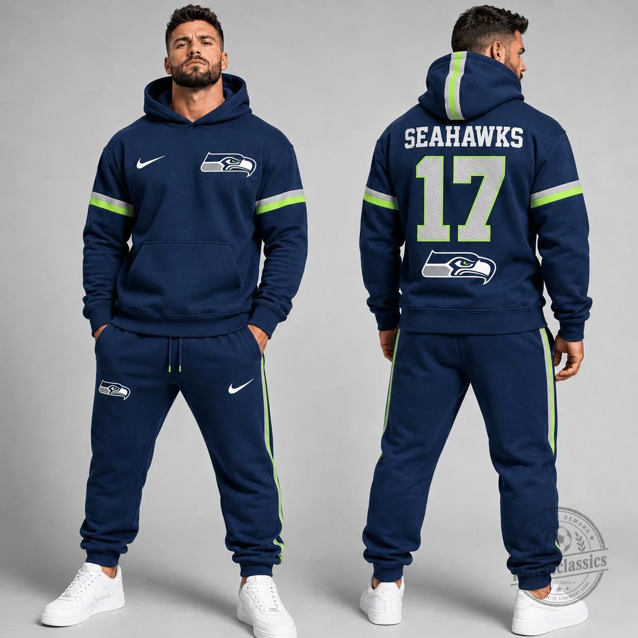 Seattle Seahawks NFL Team Custom Name and Number Hoodie 1 Seattle Seahawks NFL Team Custom Name and Number Hoodie