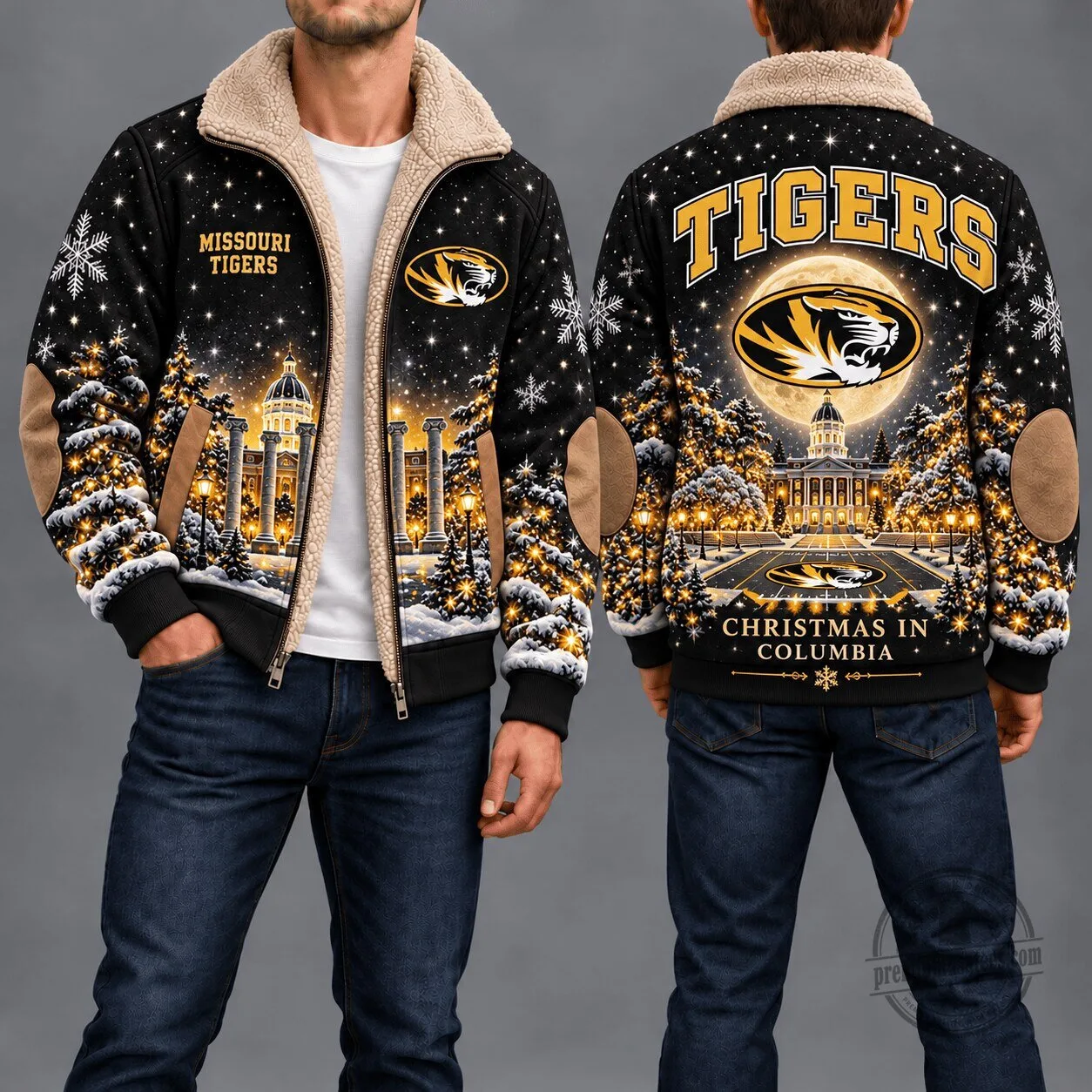 Missouri Tigers Christmas in Columbia Winter Fleece Jacket