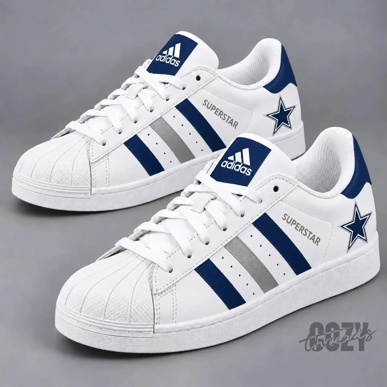 Dallas Cowboys NFL Team Superstar Shoes for Men and Women