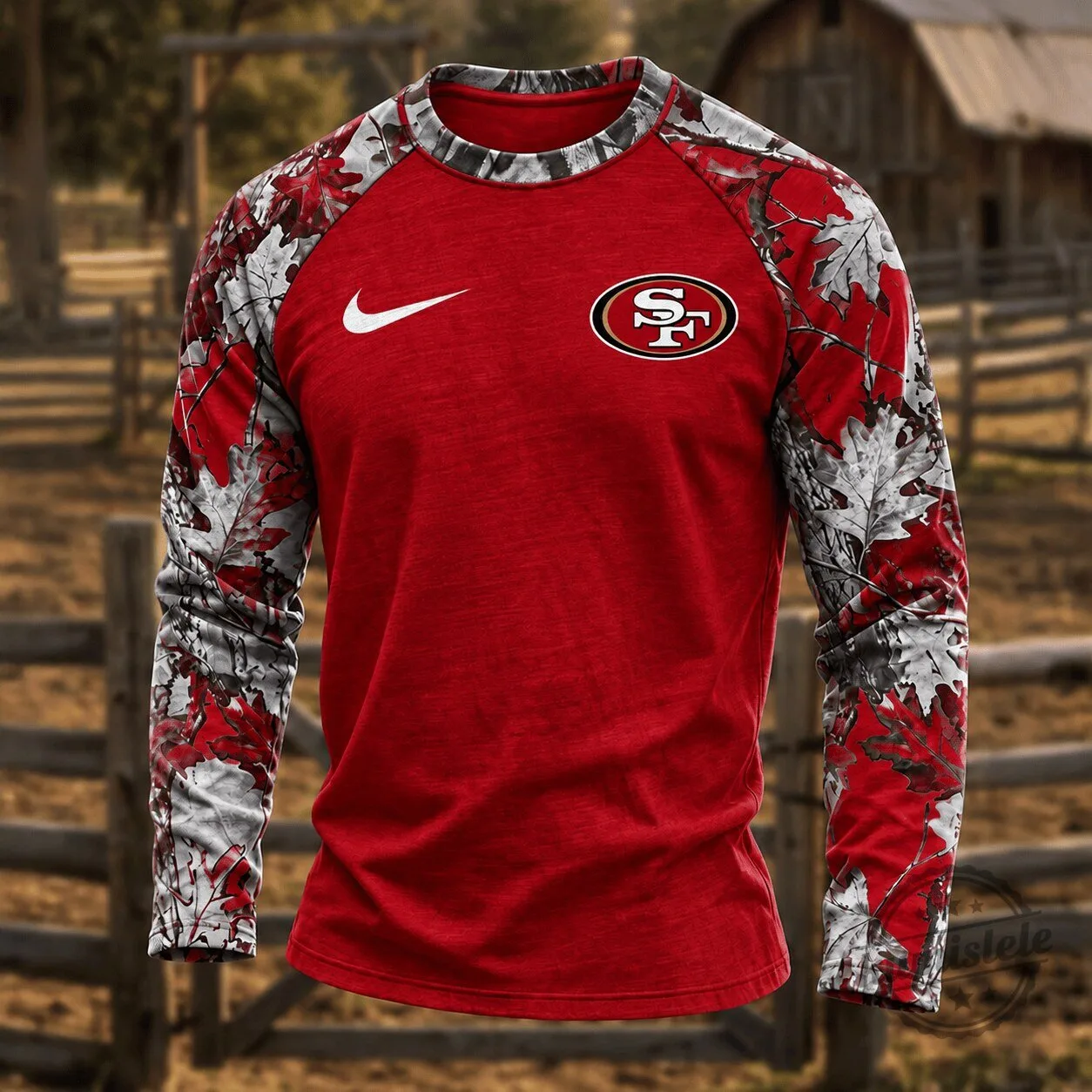 San Francisco 49ers Camouflage Hunting Long Sleeve Shirt for Men