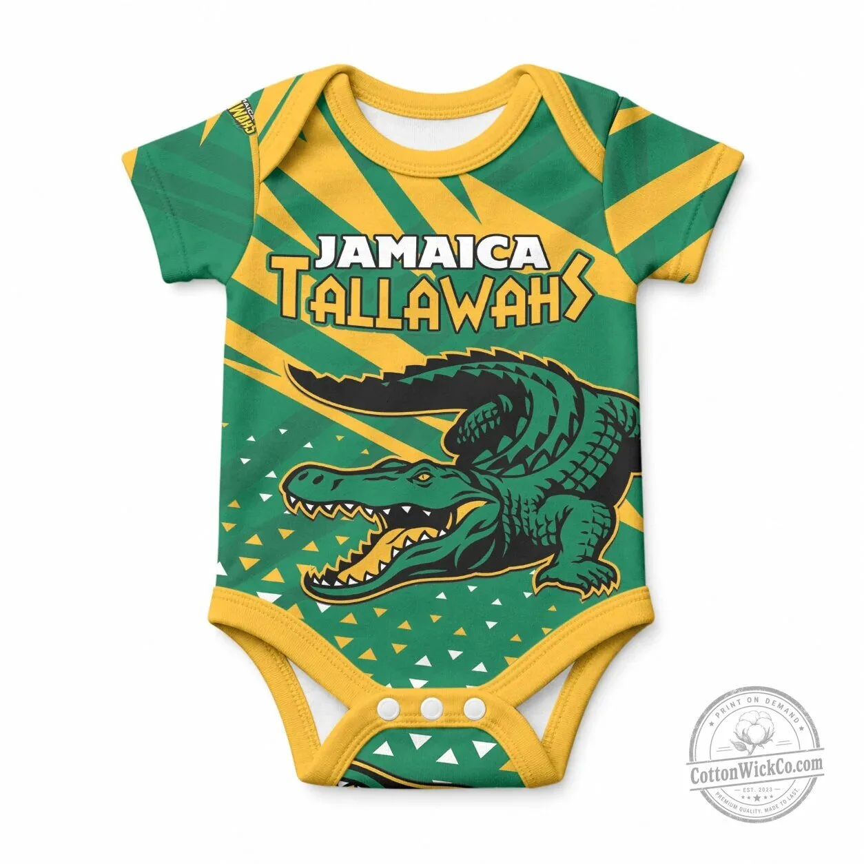Jamaica Tallawahs Cricket Team Baby Bodysuit Infant Short Sleeve Romper 3 Jamaica Tallawahs Cricket Team Baby Bodysuit Infant Short Sleeve Romper