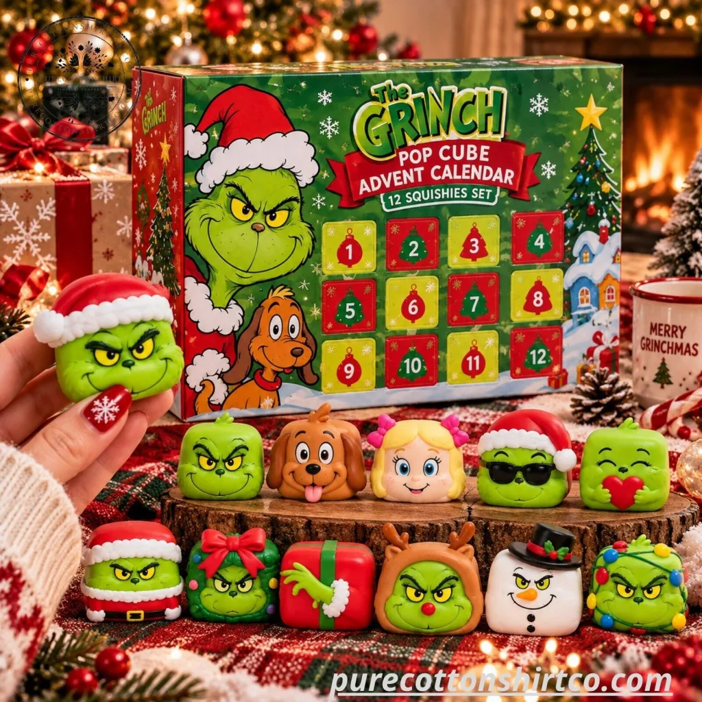 The Grinch Pop Cube Advent Calendar 2026 – 12 Squishies Set The Grinch Pop Cube Advent Calendar 2026 – 12 Squishies Set