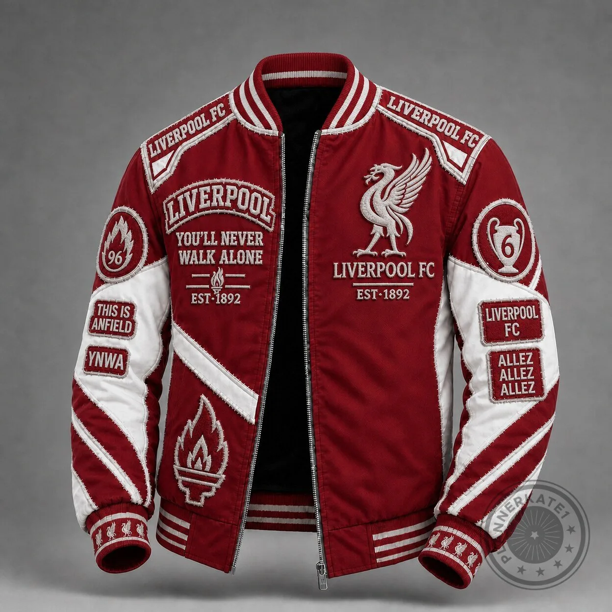 Liverpool Football Club You'll Never Walk Alone Varsity Bomber Jacket