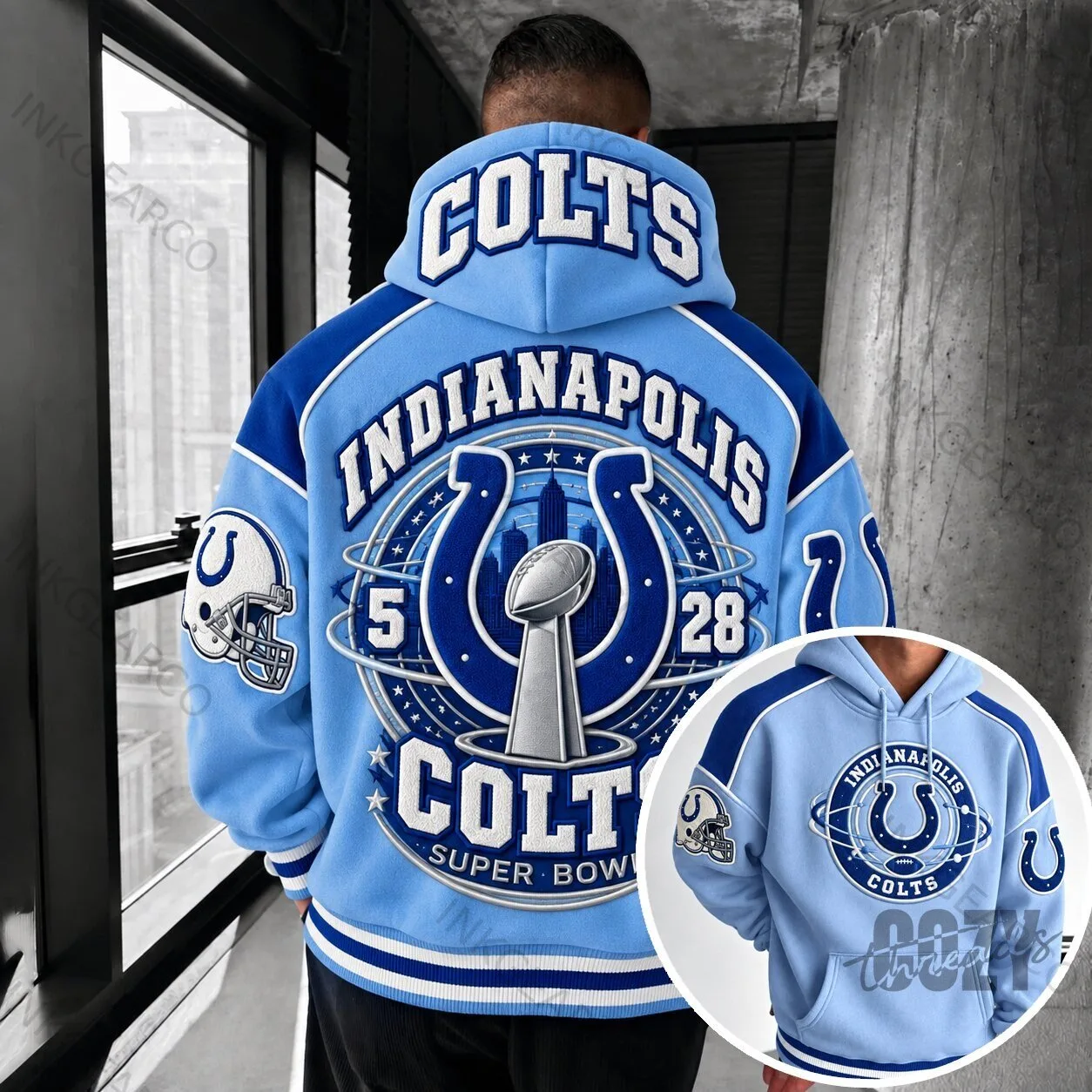 Indianapolis Colts Super Bowl Champions Light Blue Fan Hoodie 1 Indianapolis Colts Super Bowl Champions Light Blue Fan Hoodie