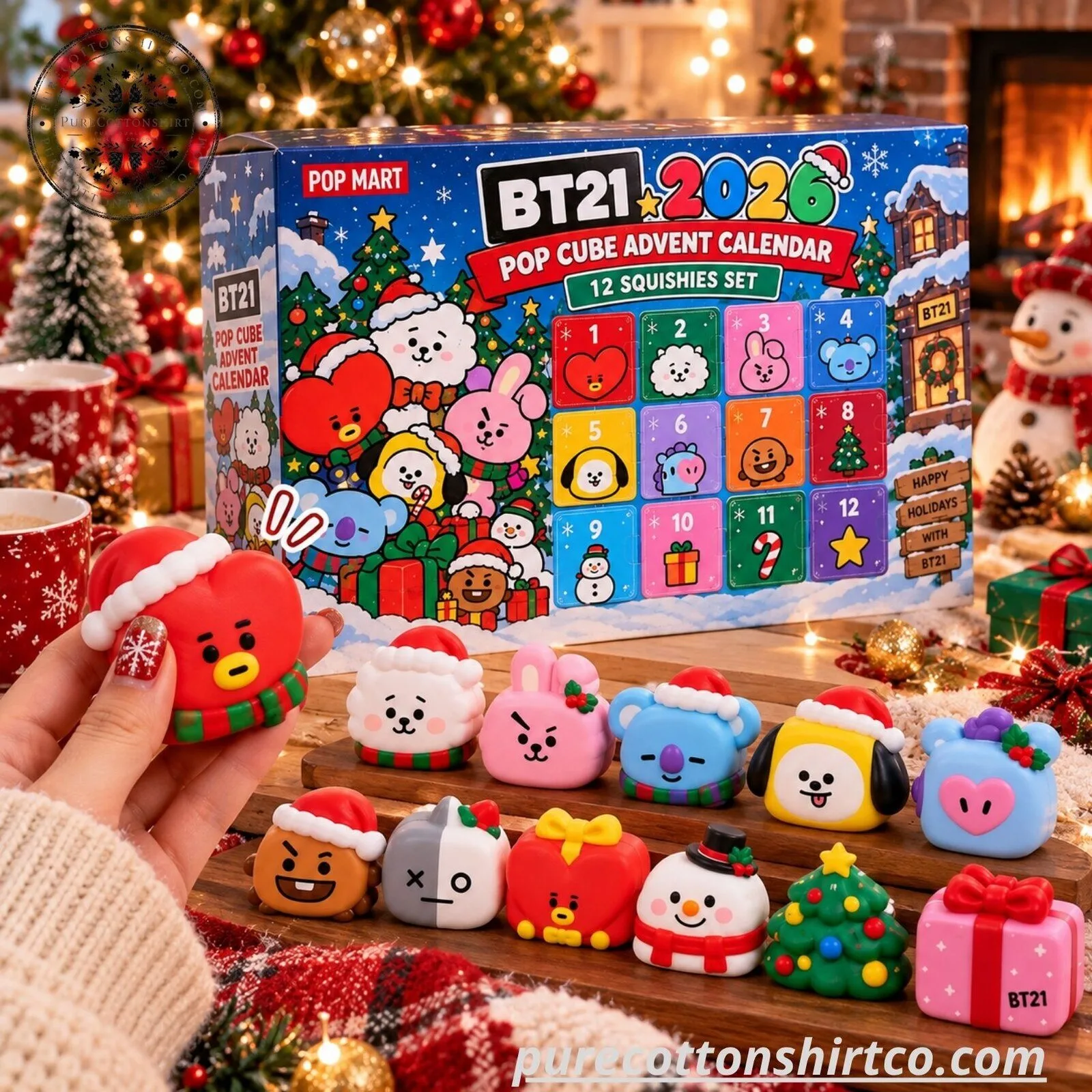 BT21 Pop Cube Advent Calendar 2026 – 12 Squishies Set
