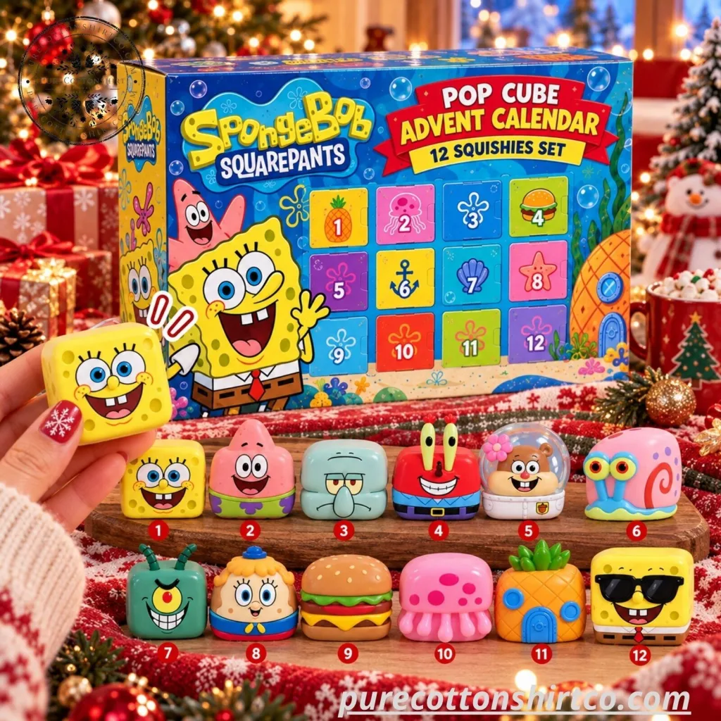 SpongeBob SquarePants Pop Cube Advent Calendar 2026 – 12 Squishies Set SpongeBob SquarePants Pop Cube Advent Calendar 2026 – 12 Squishies Set
