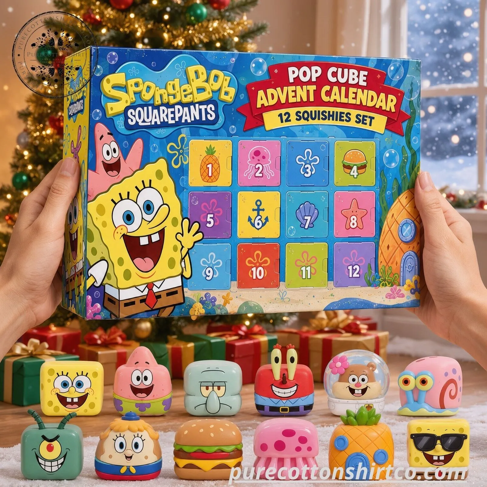 SpongeBob SquarePants Pop Cube Advent Calendar 2026 – 12 Squishies Set 7 SpongeBob SquarePants Pop Cube Advent Calendar 2026 – 12 Squishies Set