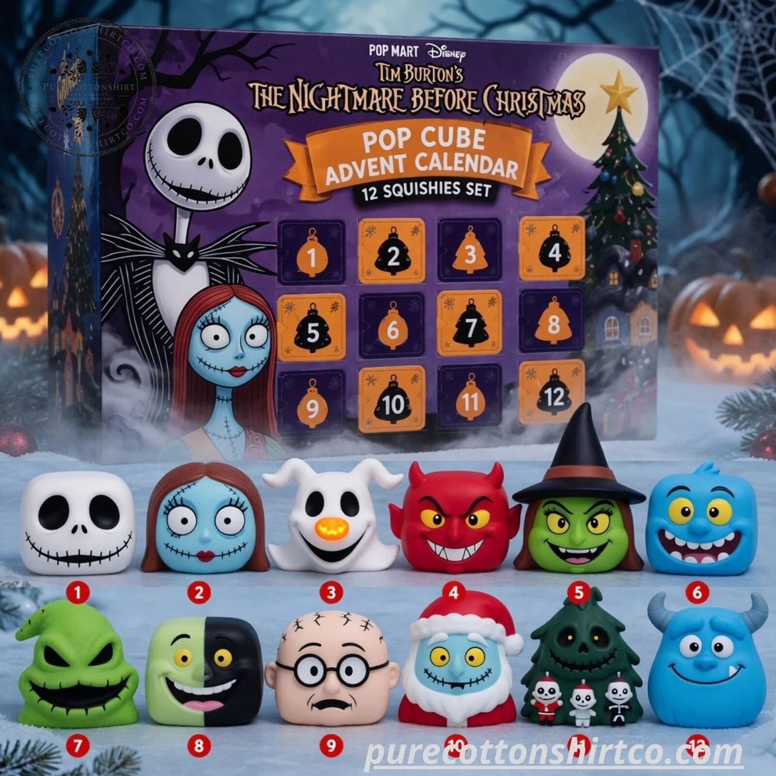 The Nightmare Before Christmas Pop Cube Advent Calendar 2026 – 12 Squishies Set