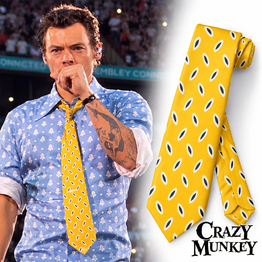 Harry Styles London Night 5 Yellow Concert Necktie | Accessories