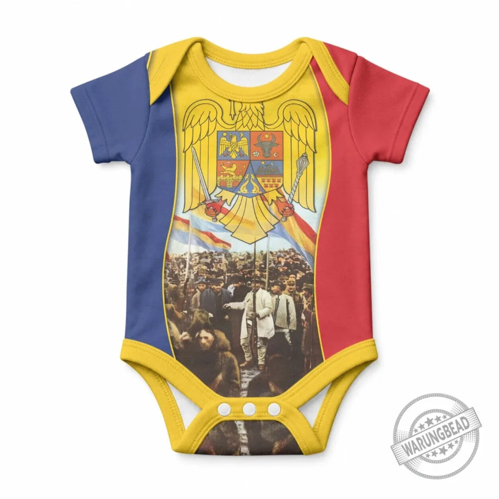Romania Great Union Day Alba Iulia Great National Assembly Baby Romper Romania Great Union Day Alba Iulia Great National Assembly Baby Romper