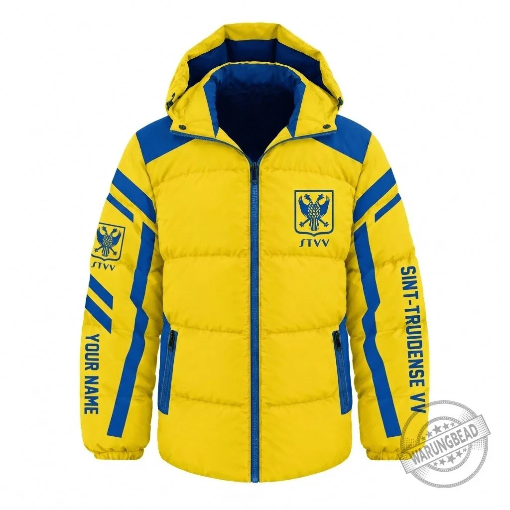 Sint-Truidense VV Belgian Pro League Yellow and Blue Puffer Jacket