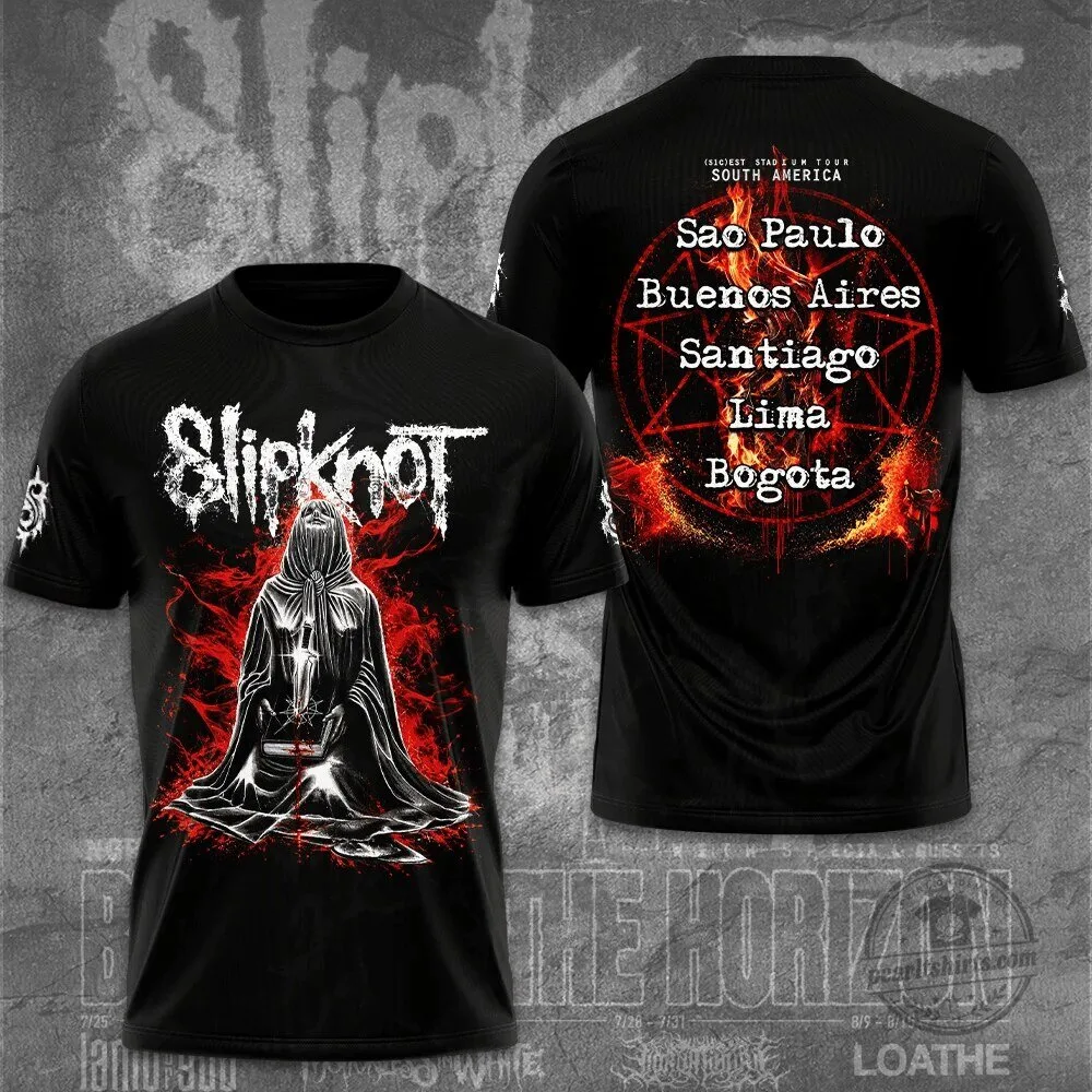 Slipknot (Sic)Est Stadium Tour South America Concert Dates T-Shirt