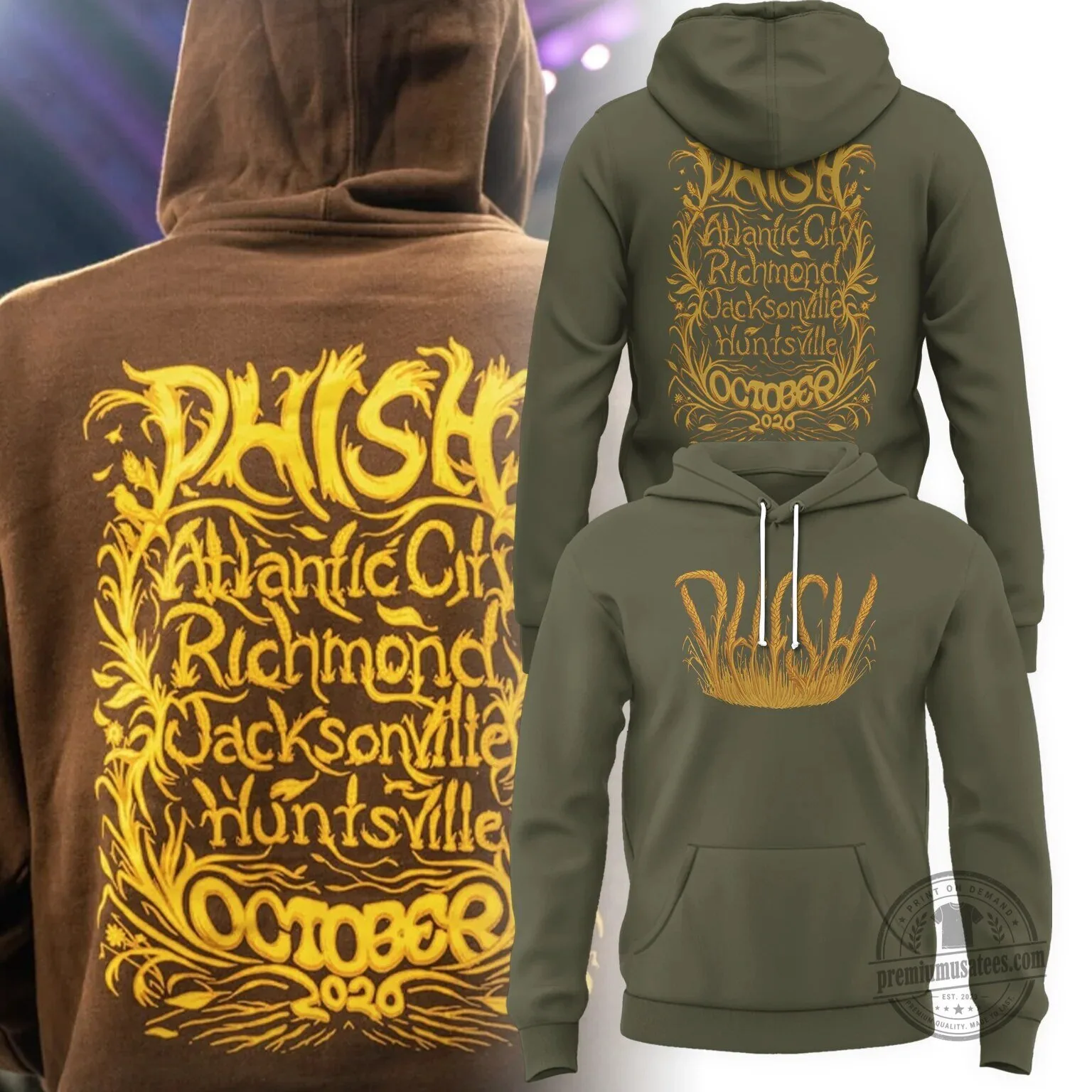 Phish Fall Tour 2026 Atlantic City Richmond Jacksonville Huntsville Hoodie