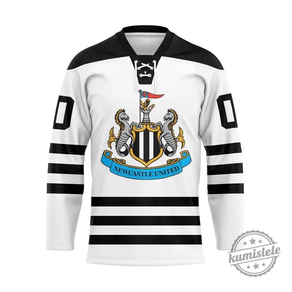 Newcastle United Football Club Personalized Lace Up Hockey Jersey
