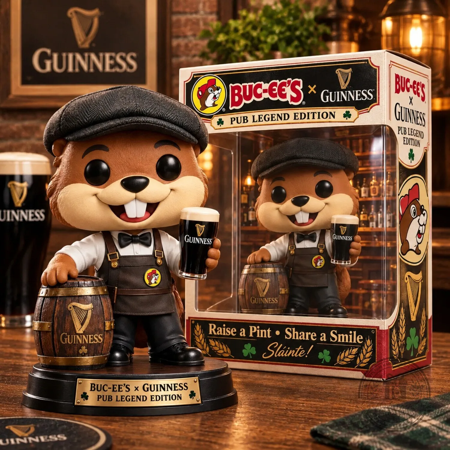 Funko Pop Buc-ee’s × Guinness Pub Legend Collectible Figure
