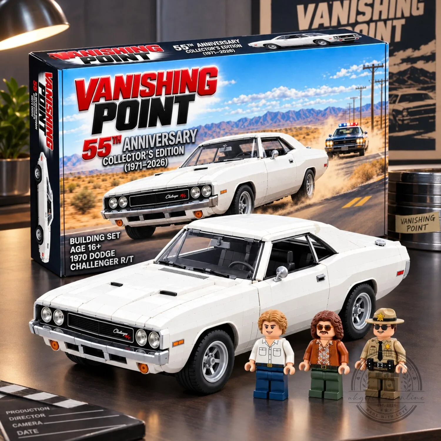 Vanishing Point 55th Anniversary Edition 1970 Dodge Challenger RT Building Block Set