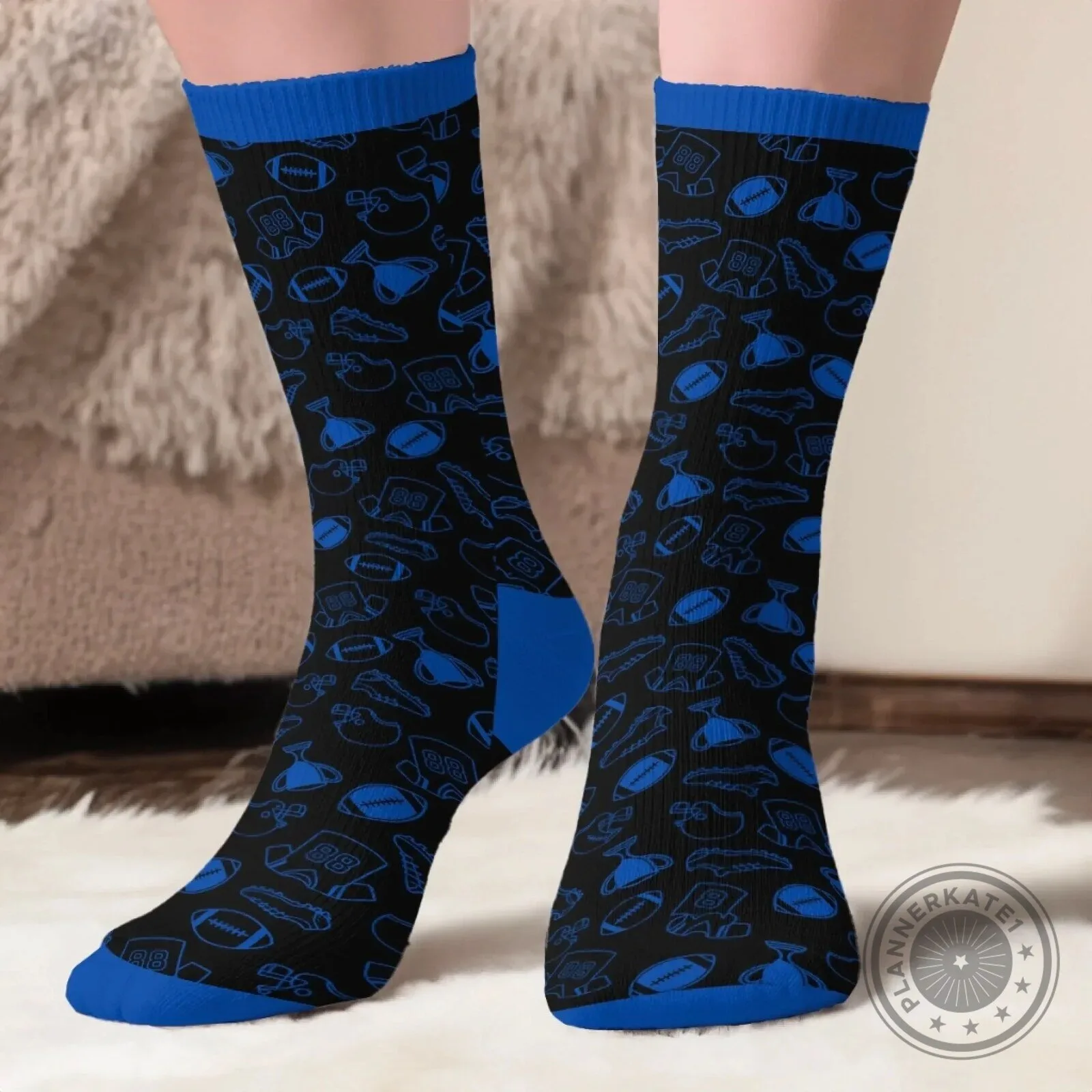 Do Not Disturb I'm Watching Football Wolves Personalized Crew Socks 8 Do Not Disturb I