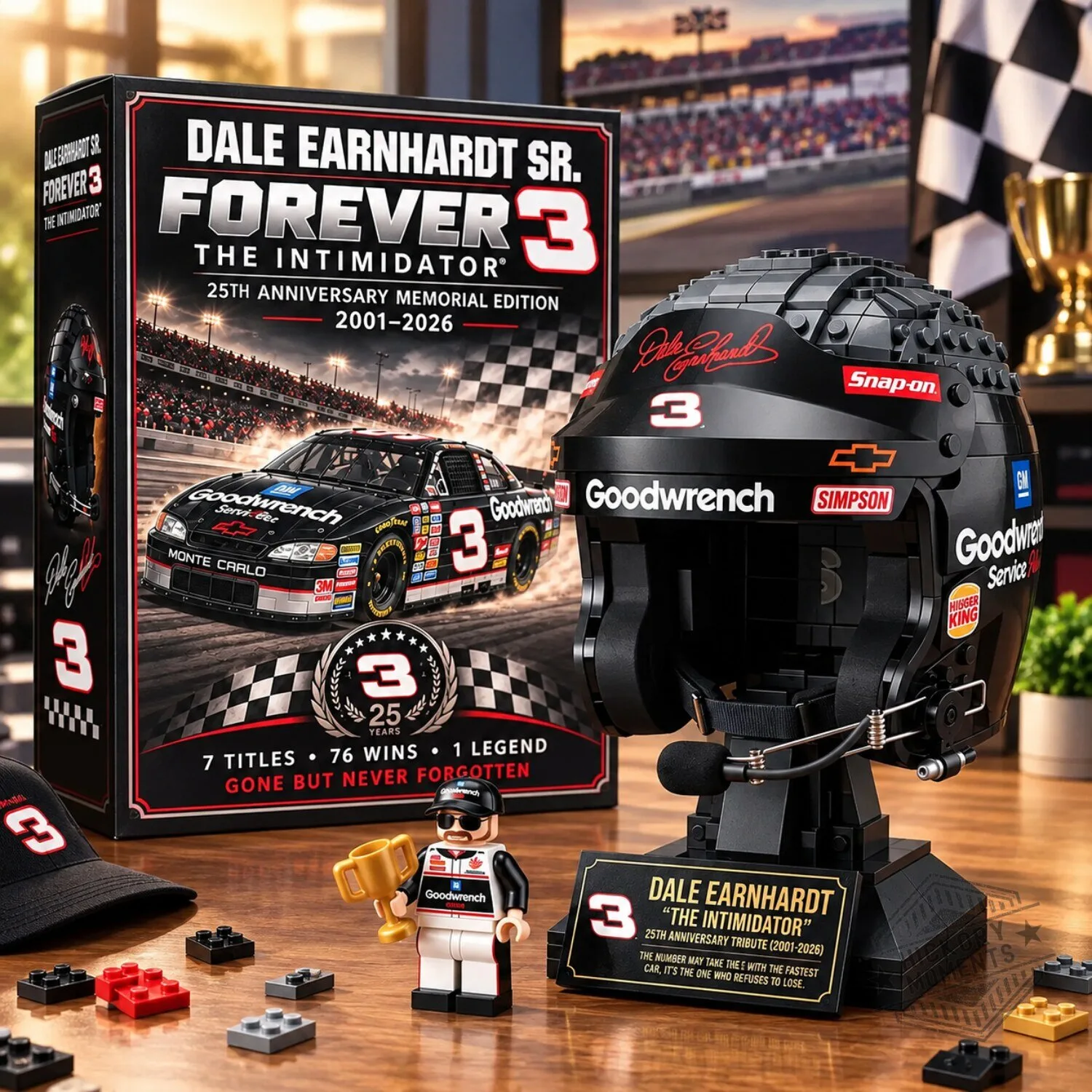 Build the Legend Dale Earnhardt Memorial Building Brick Set