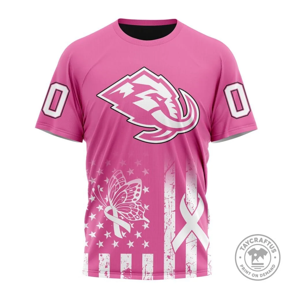 Utah Mammoth Breast Cancer Awareness Pink Custom Name and Number Hoodie 16 Utah Mammoth Breast Cancer Awareness Pink Custom Name and Number Hoodie