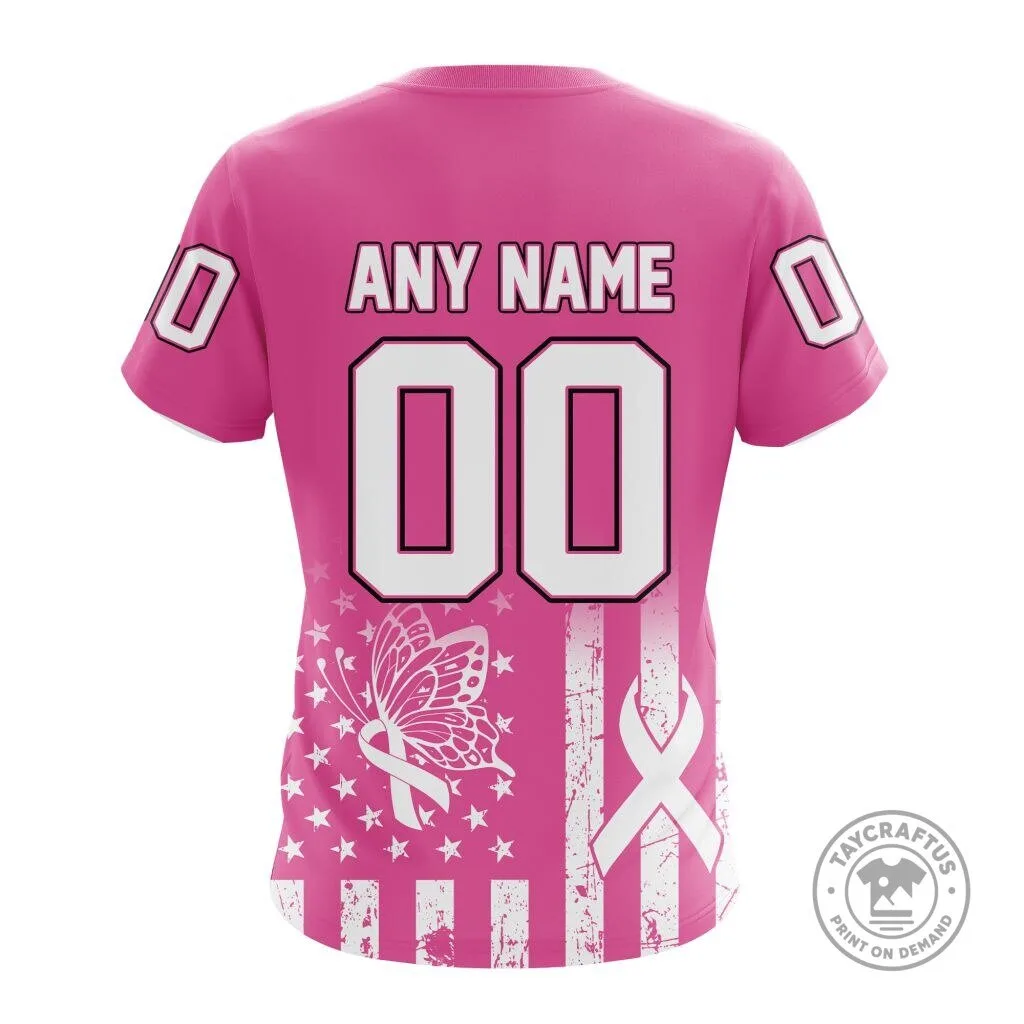 Utah Mammoth Breast Cancer Awareness Pink Custom Name and Number Hoodie 17 Utah Mammoth Breast Cancer Awareness Pink Custom Name and Number Hoodie