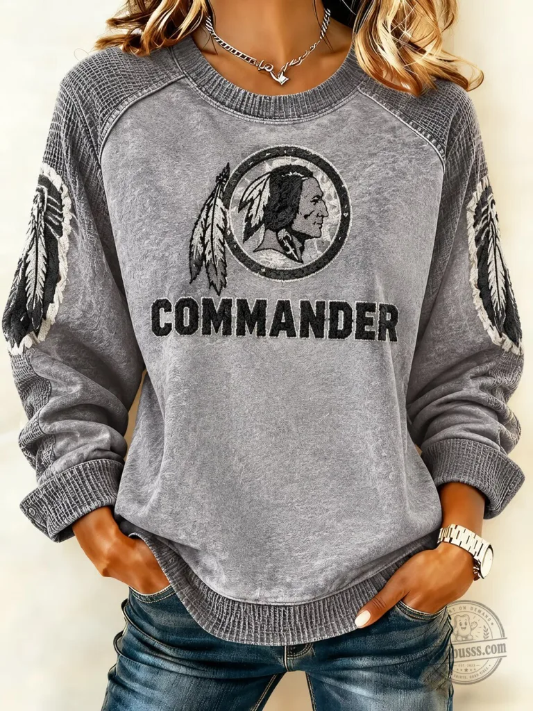 Washington Commanders Football Team Logo Crewneck Sweatshirt
