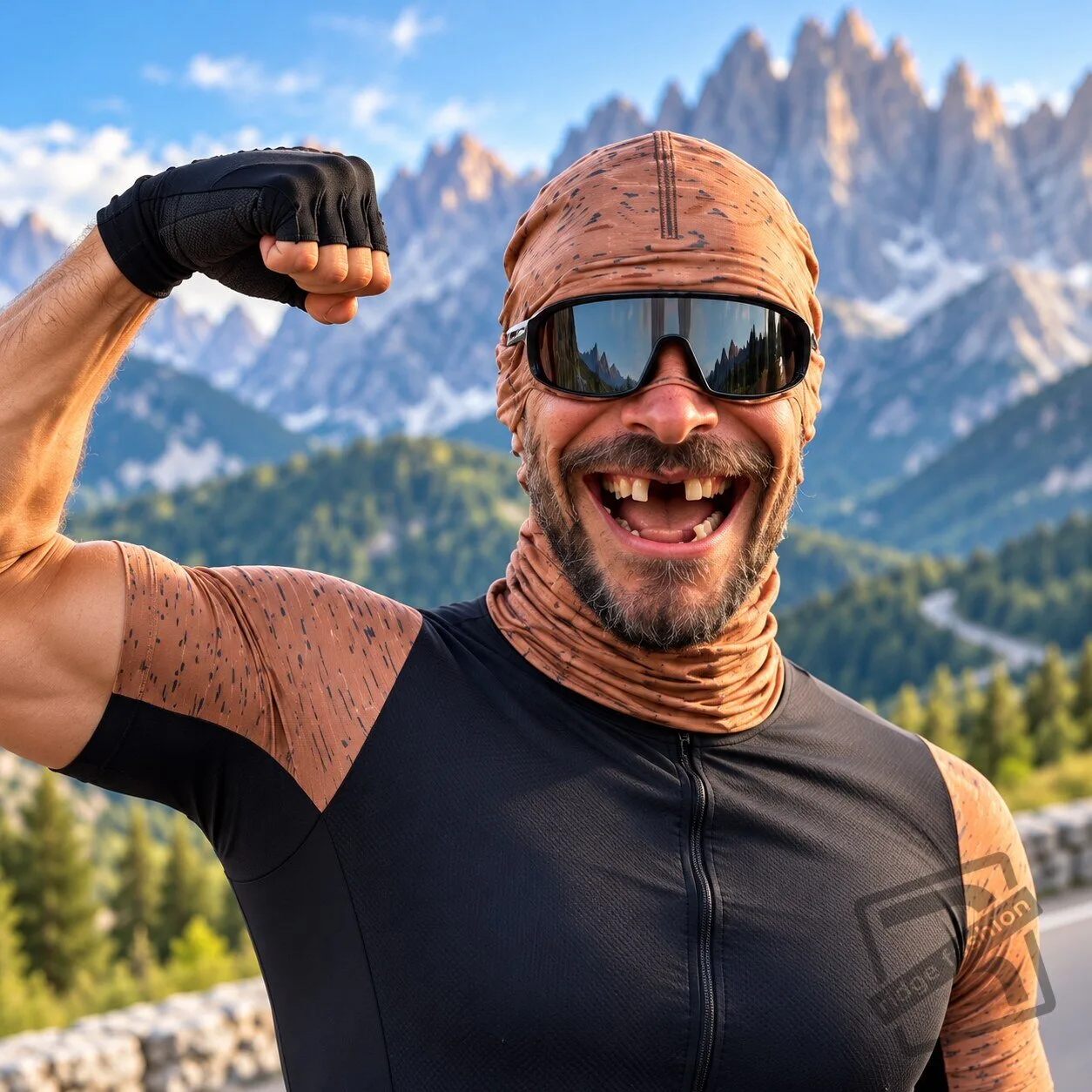 Realistic Funny Face Print Neck Gaiter – Breathable Cycling & Running Bandana Mask 5 Realistic Funny Face Print Neck Gaiter – Breathable Cycling & Running Bandana Mask product view