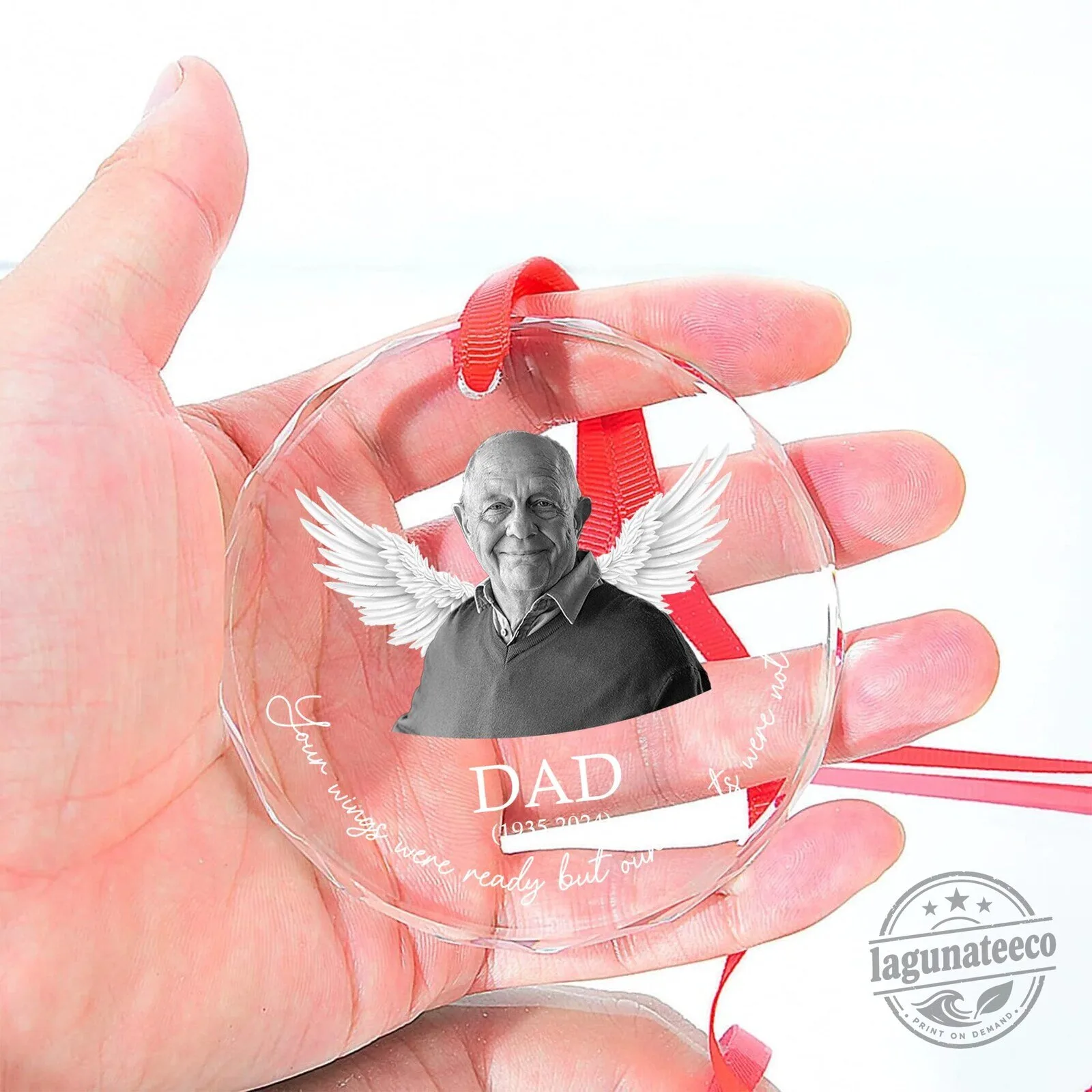 Personalized Memorial Photo Ornament Your Wings Were Ready Our Hearts Were Not 9 Personalized Memorial Photo Ornament Your Wings Were Ready Our Hearts Were Not
