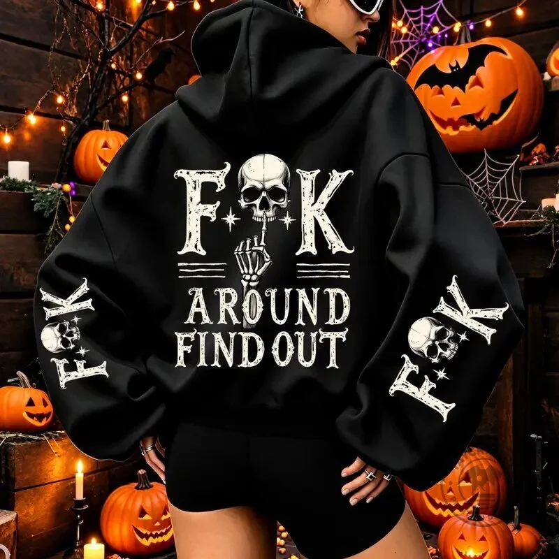 Fuck Around Find Out Skull Graphic Halloween Oversized Hoodie 10 Fuck Around Find Out Skull Graphic Halloween Oversized Hoodie