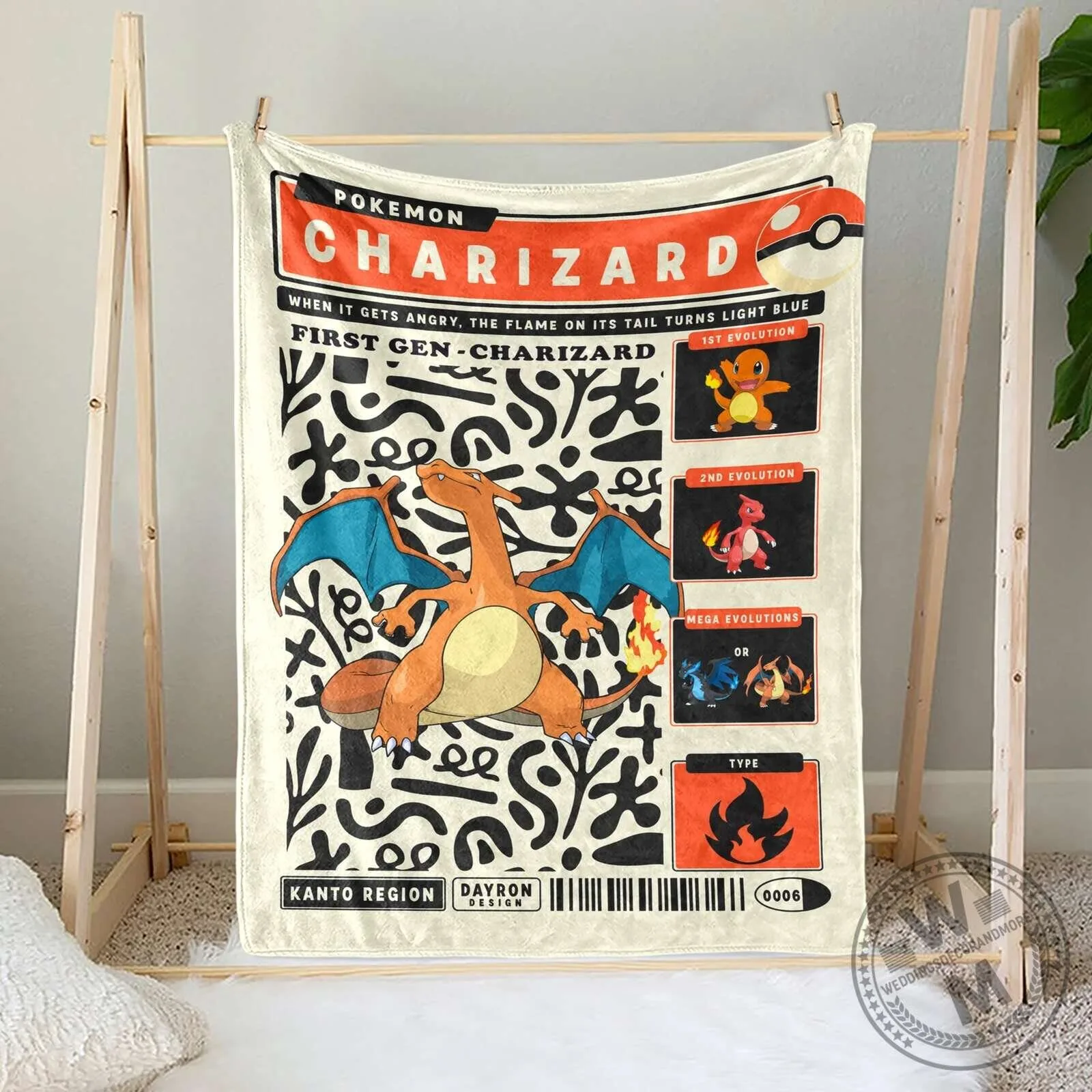 Pokemon Charizard Evolution First Generation Kanto Region Fleece Blanket 3 Pokemon Charizard Evolution First Generation Kanto Region Fleece Blanket