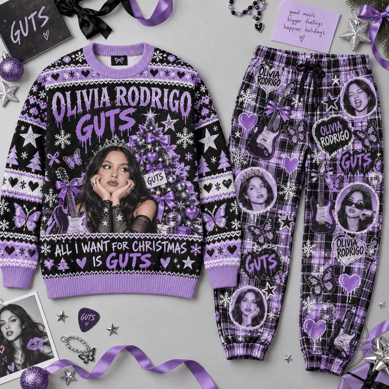 Olivia Rodrigo GUTS All I Want for Christmas Is GUTS Holiday Sweater