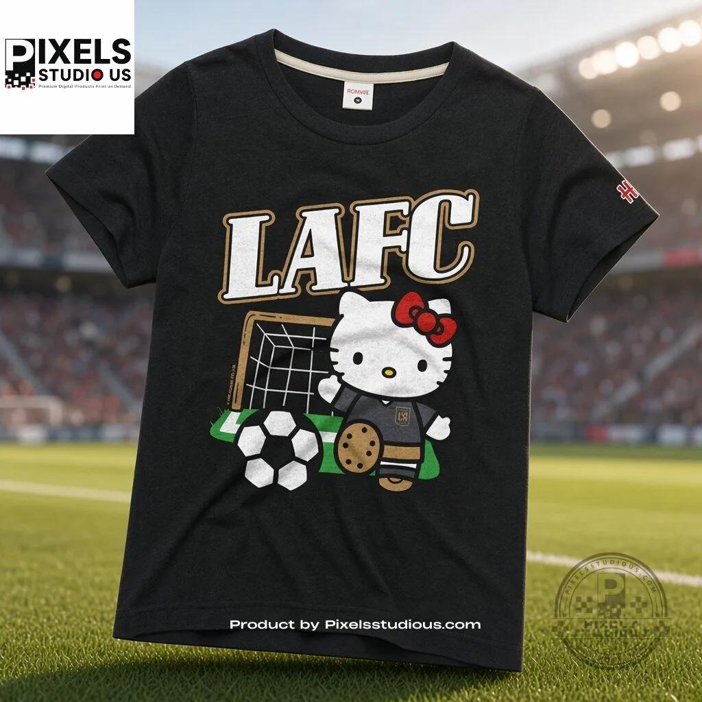 Los Angeles Football Club x Hello Kitty Night 2026 Shirt 6 Los Angeles Football Club x Hello Kitty Night 2026 Shirt 3D shirt or sports jersey with all-over print design