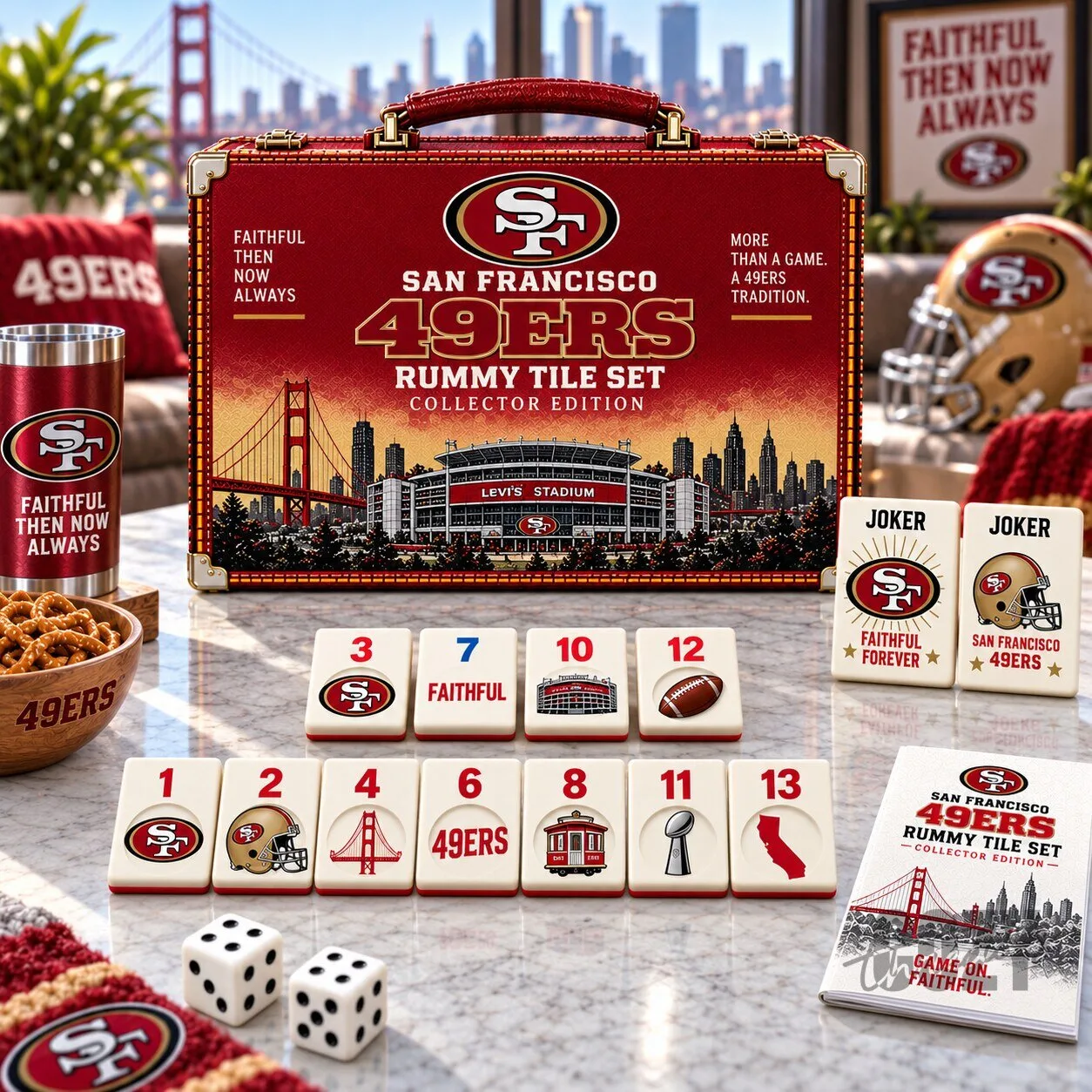 San Francisco 49ers Rummy Tile Set Collector Edition Board Game