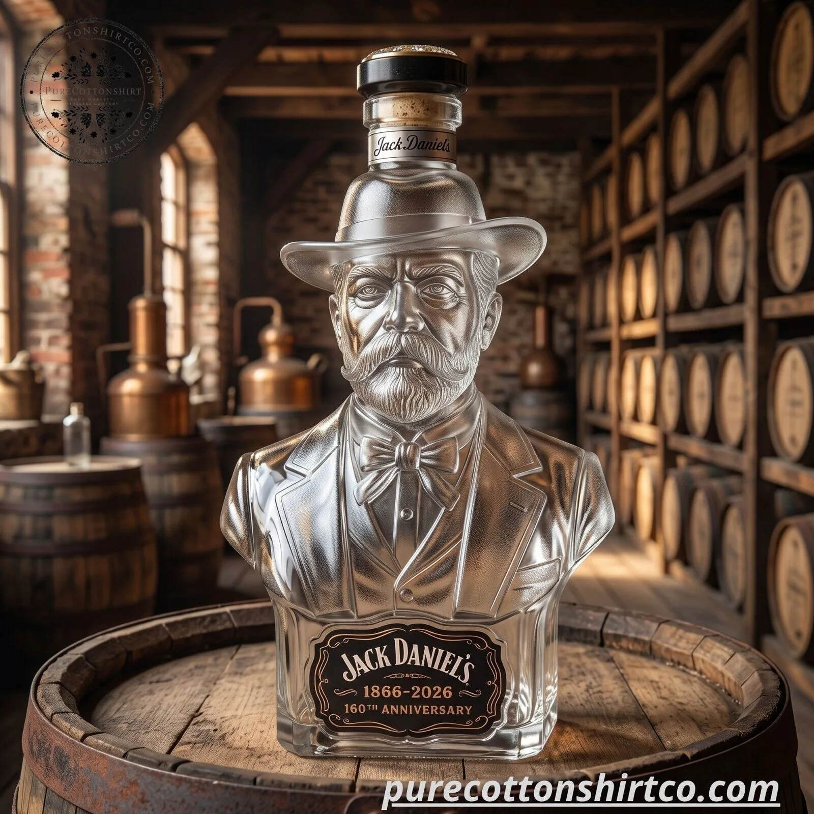 Jack Daniel's Decanter 2026 – 160th Anniversary 1866-2026 Bust Glass Decanter (No Box)