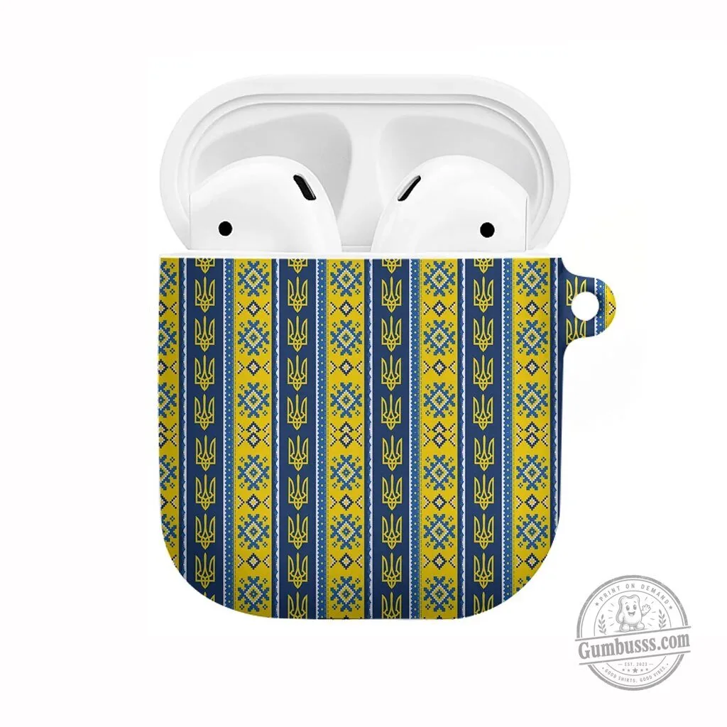 Ukrainian Trident Pattern AirPods Case