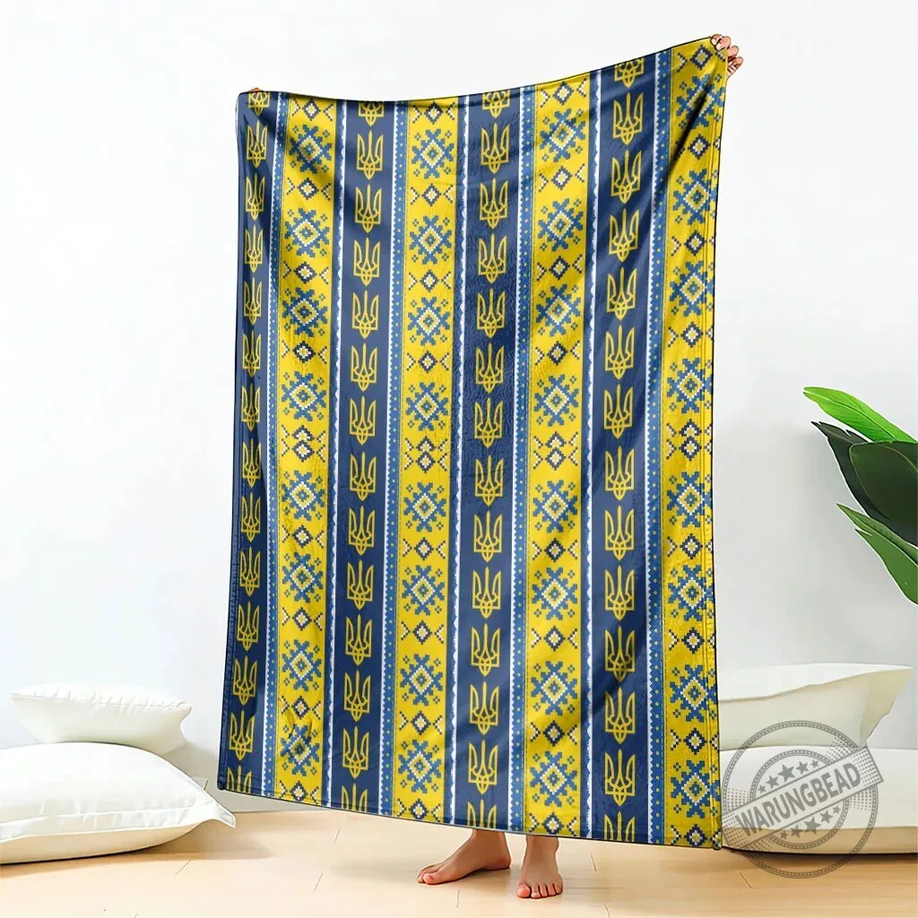 Ukrainian Trident Pattern Christmas Blanket 7 Ukrainian Trident Pattern Christmas Blanket