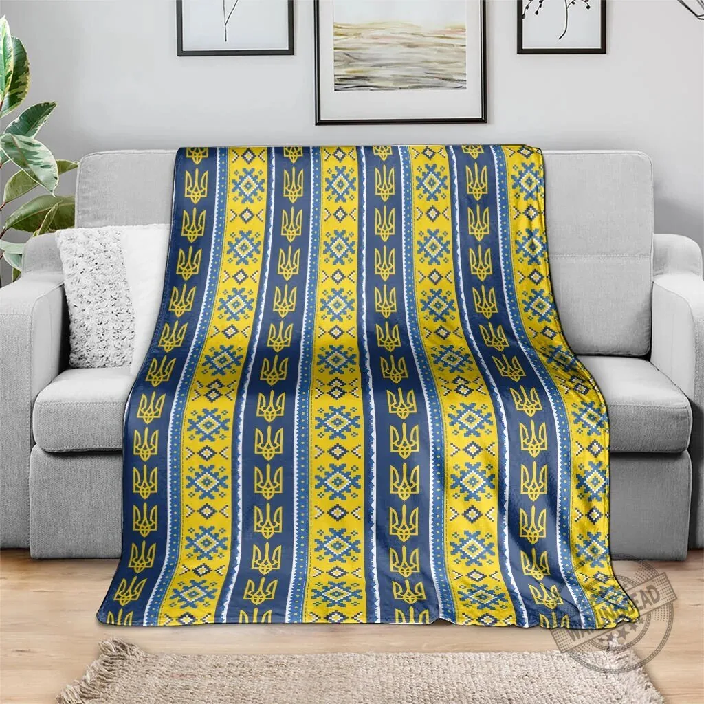 Ukrainian Trident Pattern Christmas Blanket 8 Ukrainian Trident Pattern Christmas Blanket