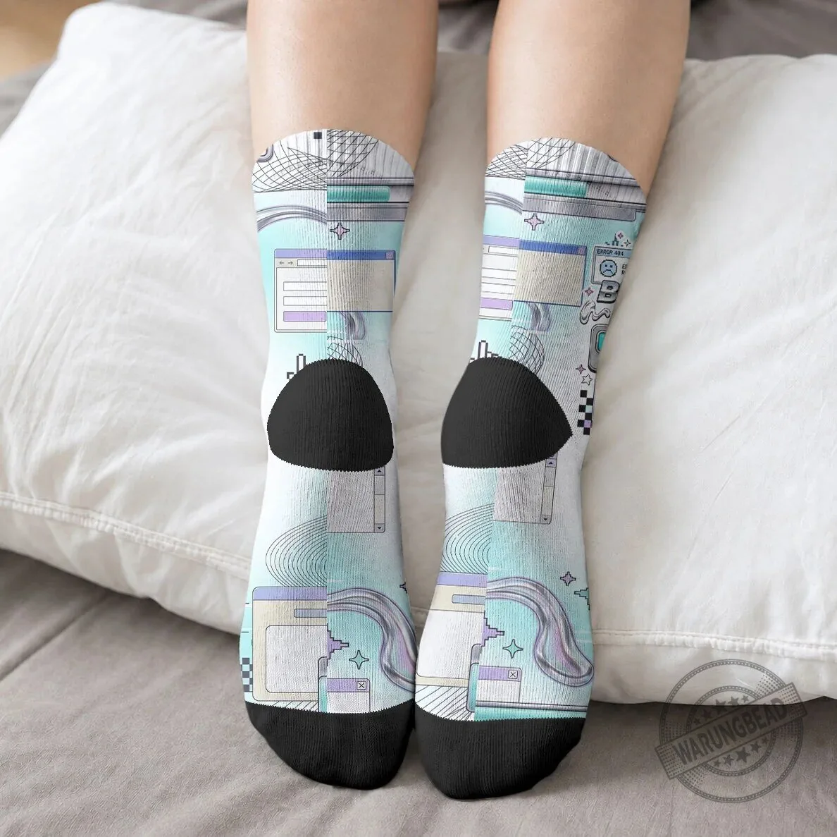 Buffering Since 1999 Retro Internet Vibes Y2K Aesthetic Crew Socks 8 Buffering Since 1999 Retro Internet Vibes Y2K Aesthetic Crew Socks
