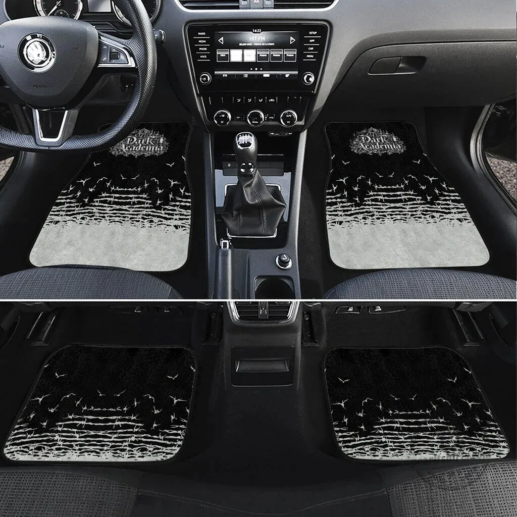 Dark Academia Raven Car Floor Mats Gothic Literature Vintage Bookish Aesthetic