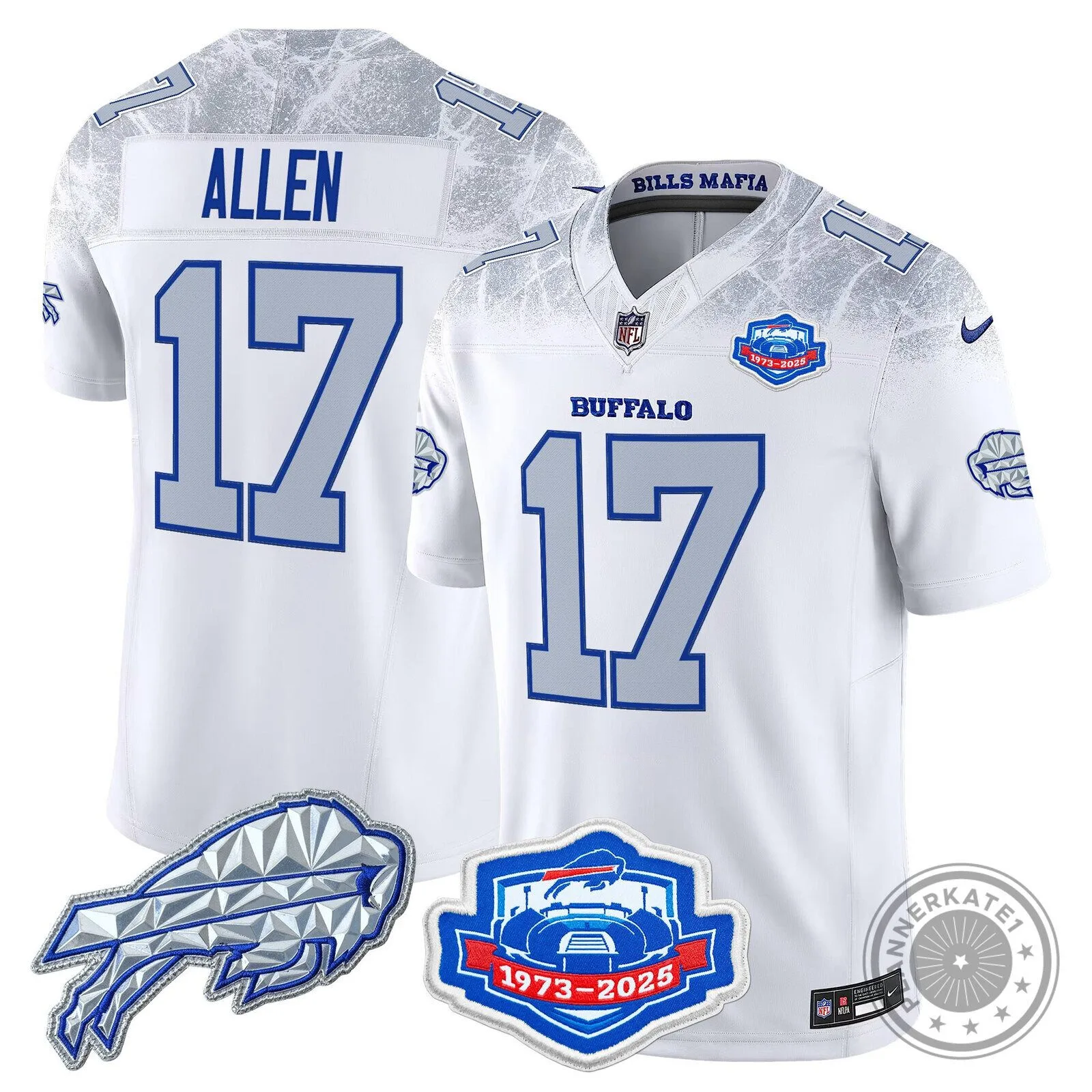 Buffalo Bills Josh Allen White Football Jersey