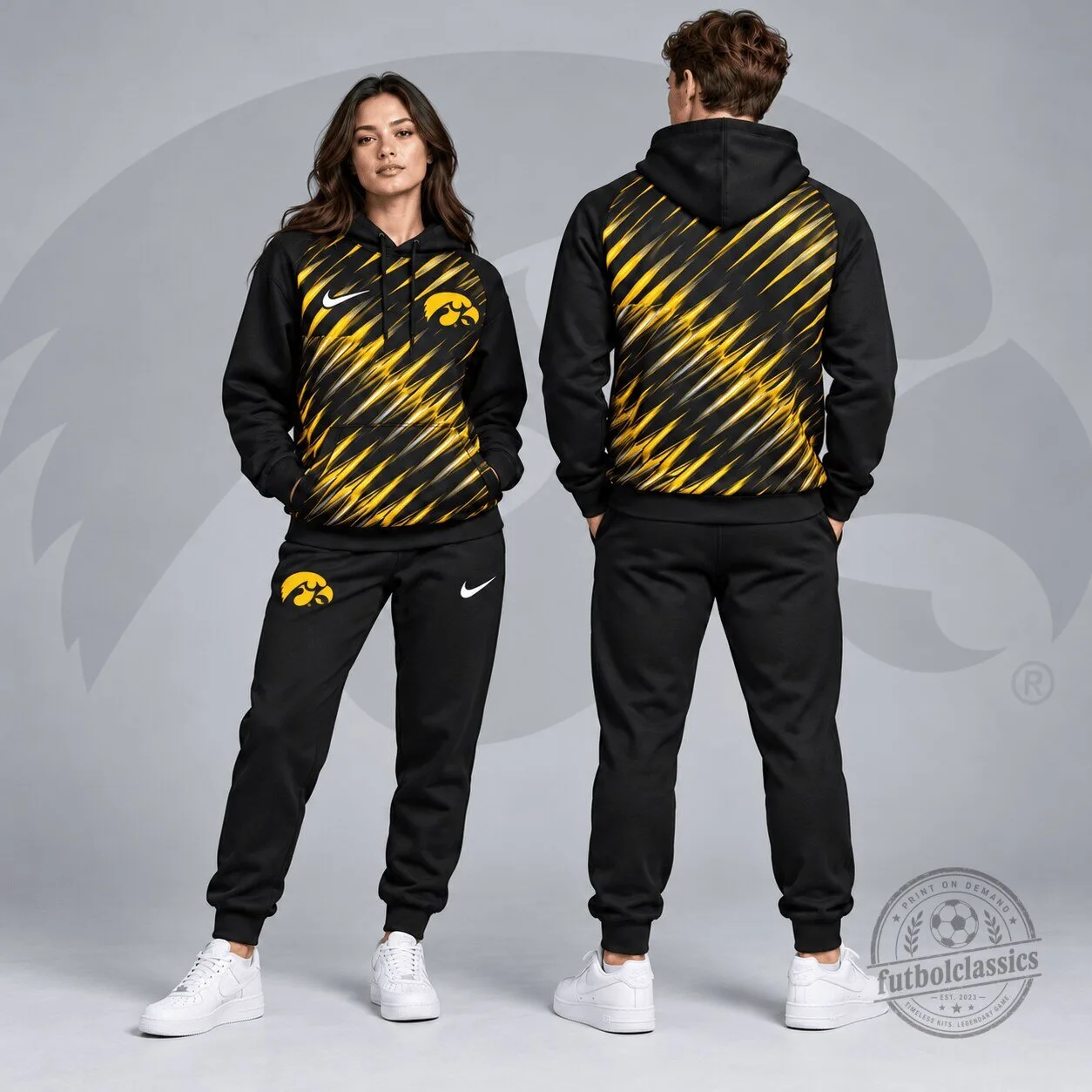 Iowa Hawkeyes NCAA Velocity Streak Pullover Hoodie for Men and Women
