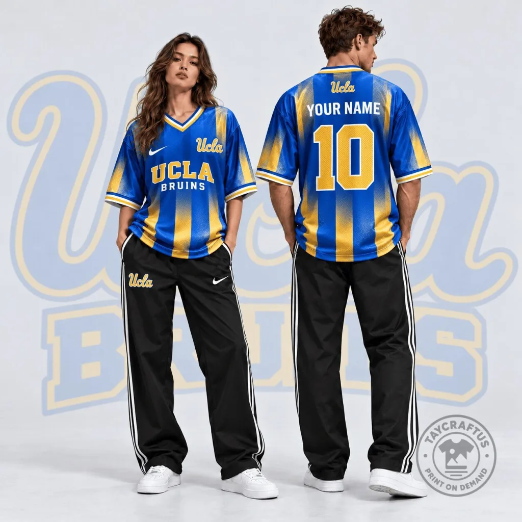 UCLA Bruins Personalized Gradient V-Neck College Football Jersey UCLA Bruins Personalized Gradient V-Neck College Football Jersey