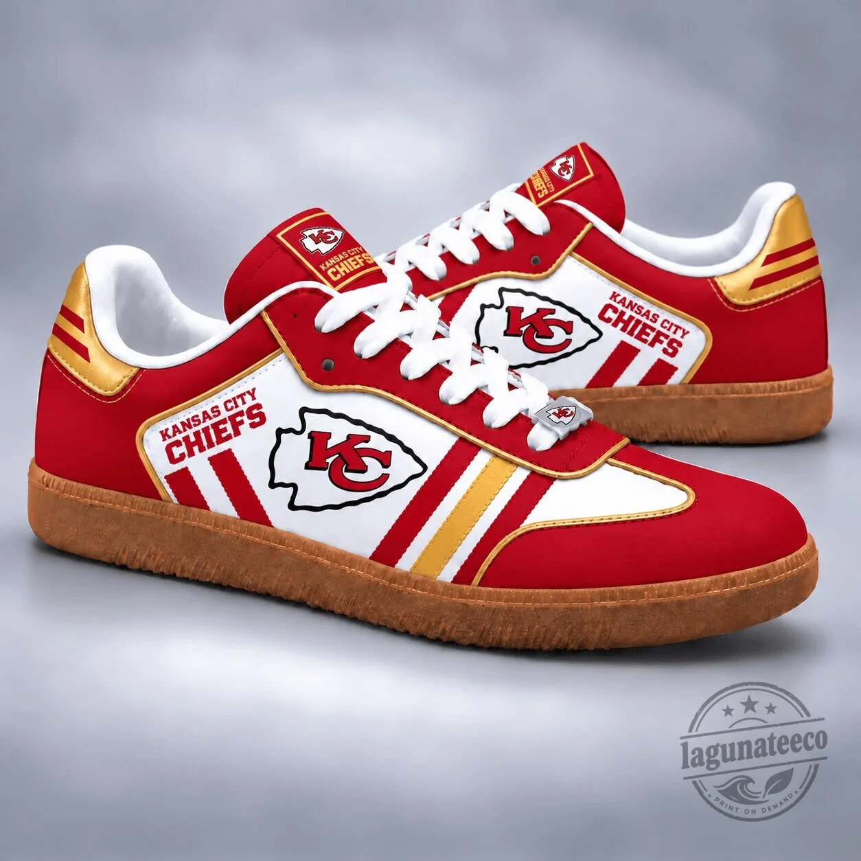 Kansas City Chiefs NFL Team Color Retro Samba Style Shoes