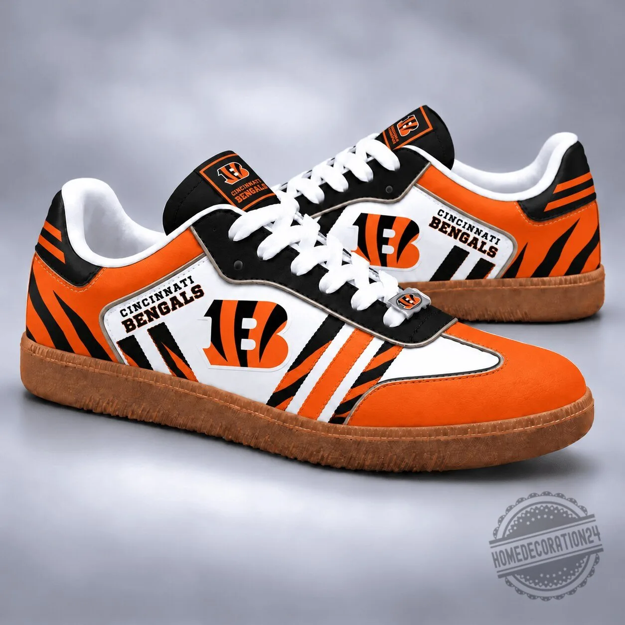 Cincinnati Bengals NFL Team Color Retro Samba Style Shoes