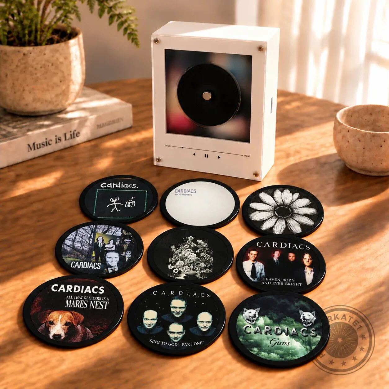 Cardiacs MagTune Mini CD Player Light with Album Art Coasters LED Night Light 8 Cardiacs MagTune Mini CD Player Light with Album Art Coasters LED Night Light