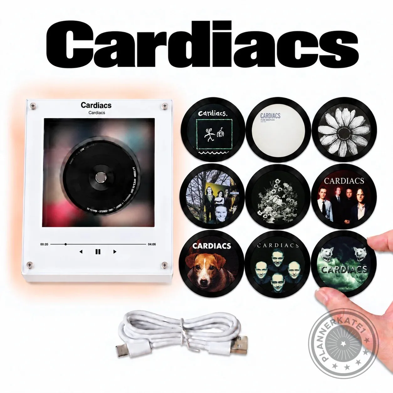 Cardiacs MagTune Mini CD Player Light with Album Art Coasters LED Night Light 9 Cardiacs MagTune Mini CD Player Light with Album Art Coasters LED Night Light