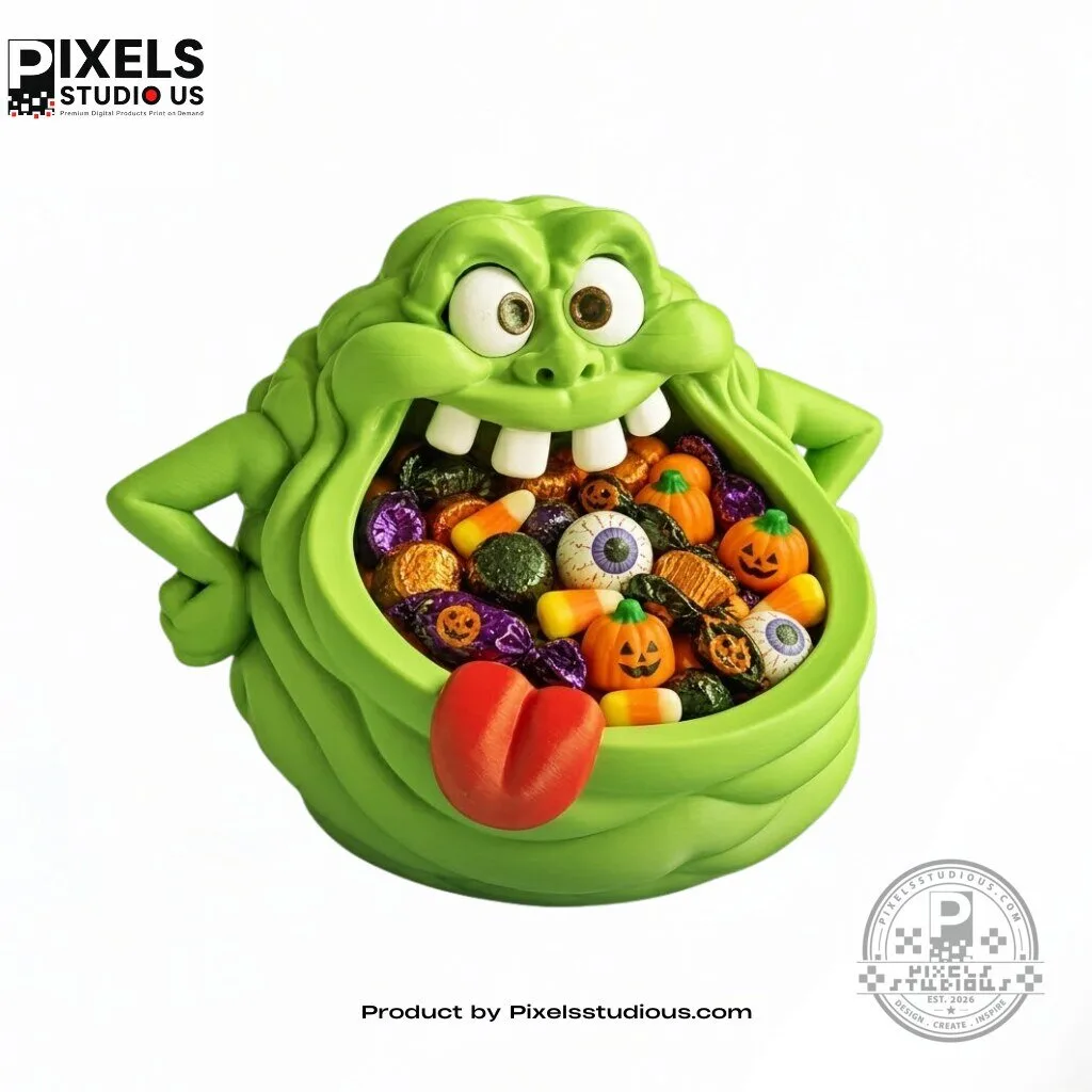Ghostbusters Slimer Candy Bowl 4 Ghostbusters Slimer Candy Bowl product image showing design and details
