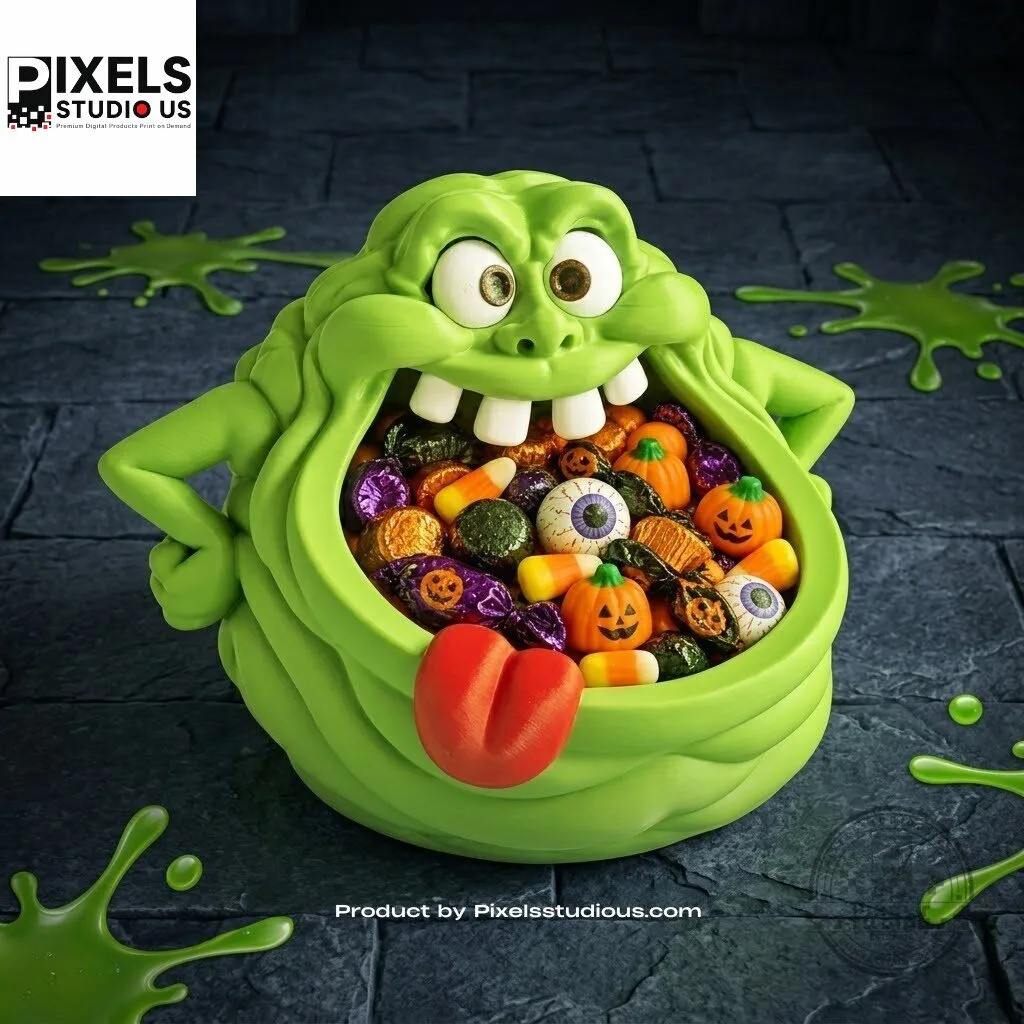 Ghostbusters Slimer Candy Bowl 6 Ghostbusters Slimer Candy Bowl product image showing design and details