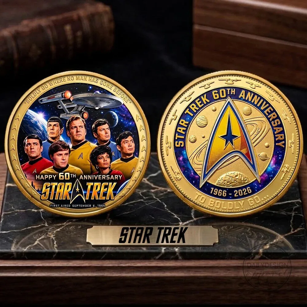 Star Trek 60th Anniversary 1966-2026 Commemorative Gold Plated Coin